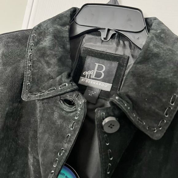 Bernardo | black suede coat - XL - Picture 5 of 8
